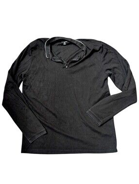 ENVISION STUDIO Solid Black Quarter Zip Slim Fit